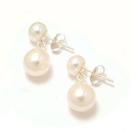 WHITE PEARL ON PEARL DROP EARRINGS
