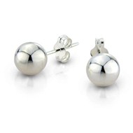 7MM SILVER BALL STUD EARRINGS