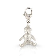SILVER TEDDY BEAR CHARM 