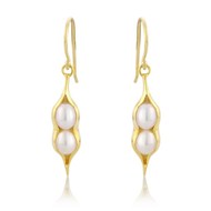 GOLD VERMEIL PEAPOD EARRINGS