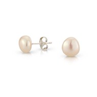 SMALL WHITE PEARL STUD EARRINGS