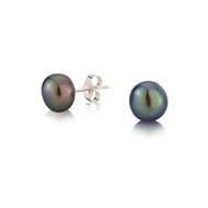 SMALL BLACK PEARL STUD EARRINGS