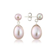 PINK PEARL ON PEARL DROP EARRINGS