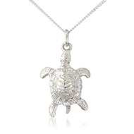 SEA TURTLE PENDANT IN STERLING SILVER