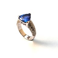 BESPOKE RING - 4ct TANZANITE WITH DIAMONDS