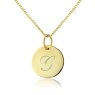'GIGI' 9ct GOLD PERSONALISED INITIAL DISC PENDANT