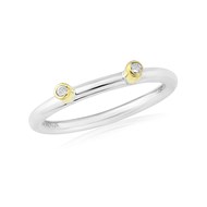 CLEOPATRA RING WITH TWO DIAMONDS
