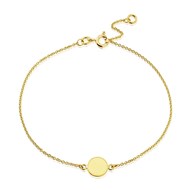 ROMAN 9ct GOLD DISC BRACELET