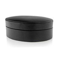 OVAL LEATHER STUD/CUFFLINK BOX