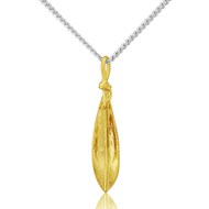 PAXOS GOLD VERMEIL OLIVE LEAF PENDANT