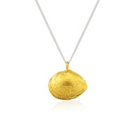 GOLD VERMEIL CLAM SHELL PENDANT