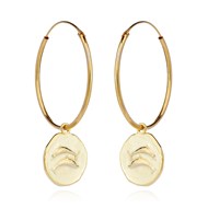 SANTORINI ANCIENT COIN HOOP EARRINGS
