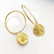 EPHESUS ANCIENT COIN HOOP EARRINGS