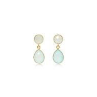 PARGA AQUA CHALCEDONY DROP EARRINGS