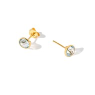 BLUE TOPAZ STUD EARRINGS