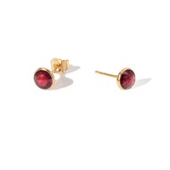 GARNET STUD EARRINGS