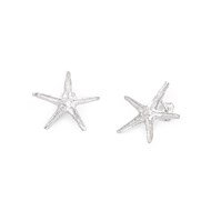 SILVER STARFISH EARRINGS
