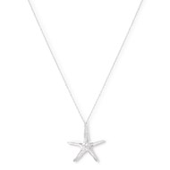 SILVER STARFISH PENDANT NECKLACE