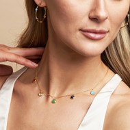 GOLD MULTI GEMSTONE NECKLACE