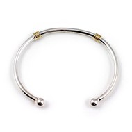 SERENADE SILVER & 9CT GOLD TORQ BANGLE